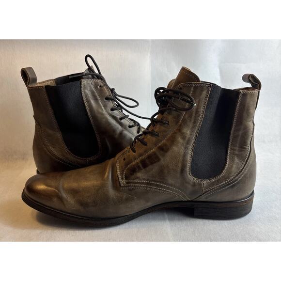 John Varvatos Handmade In Italy Mens Leather Lace Up Ankle Boots Size 9 main image 8
